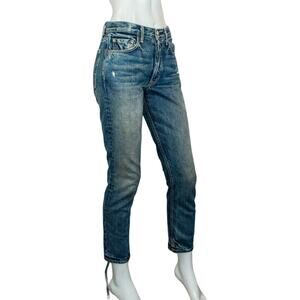 GRLFRND $215 Size 25 Karolina High Rise Skinny Jeans button fly Distressed
